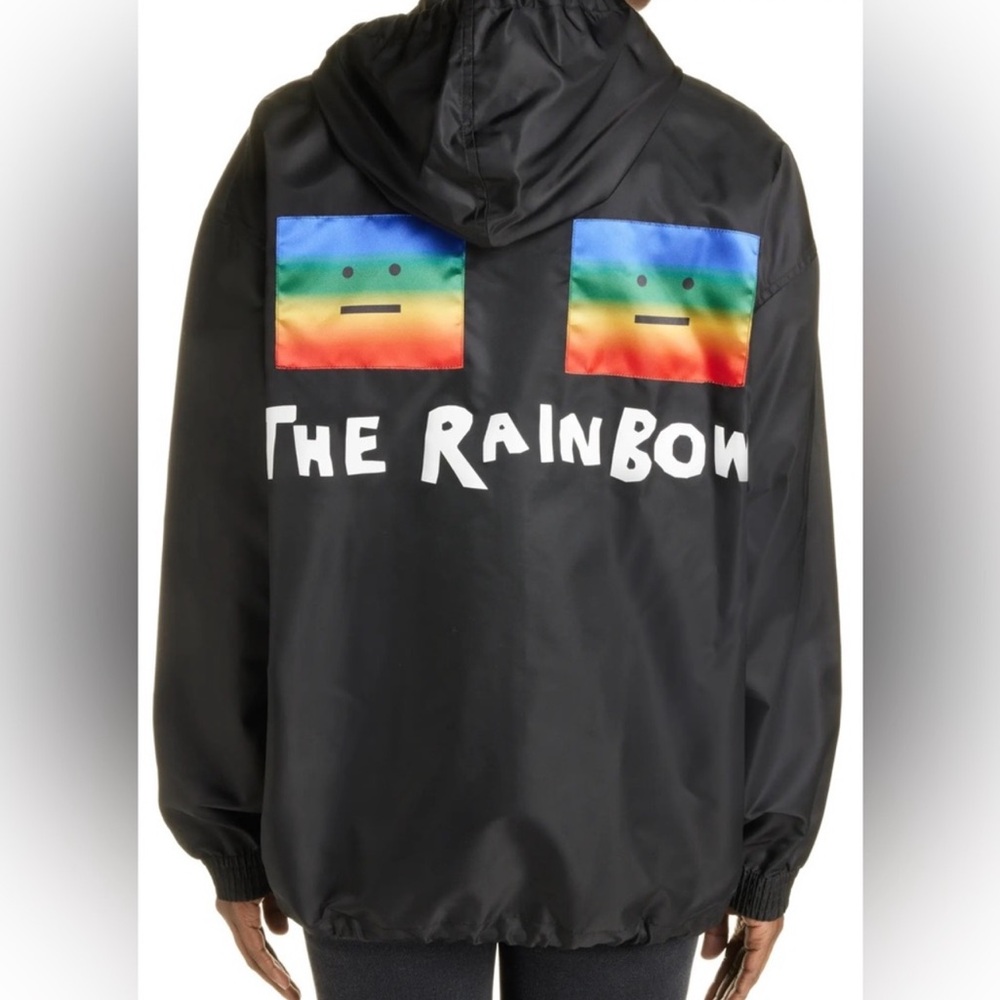 Acne Studios Black Rainbow Windbreaker Jacket - Picture 7 of 15